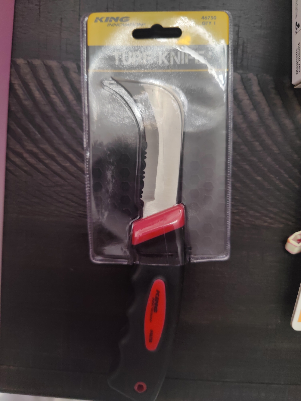 NWT King Stainless Steel Utility Knife with Red/Black Handle